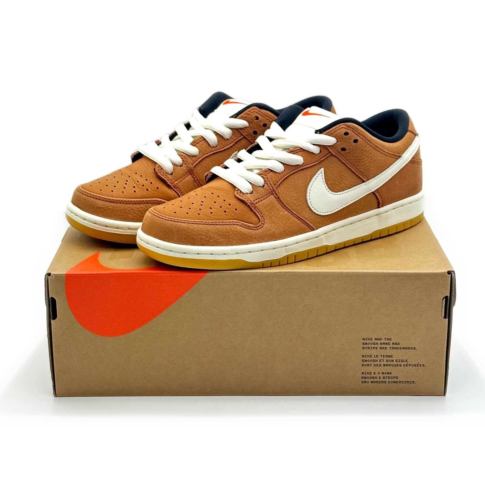 DH1319-200 Nike SB Orange Label Dunk Low PRO ISO Dark Russet Sail Brown