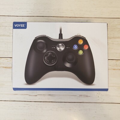 VOYEE Wired Xbox 360 Controller Black 