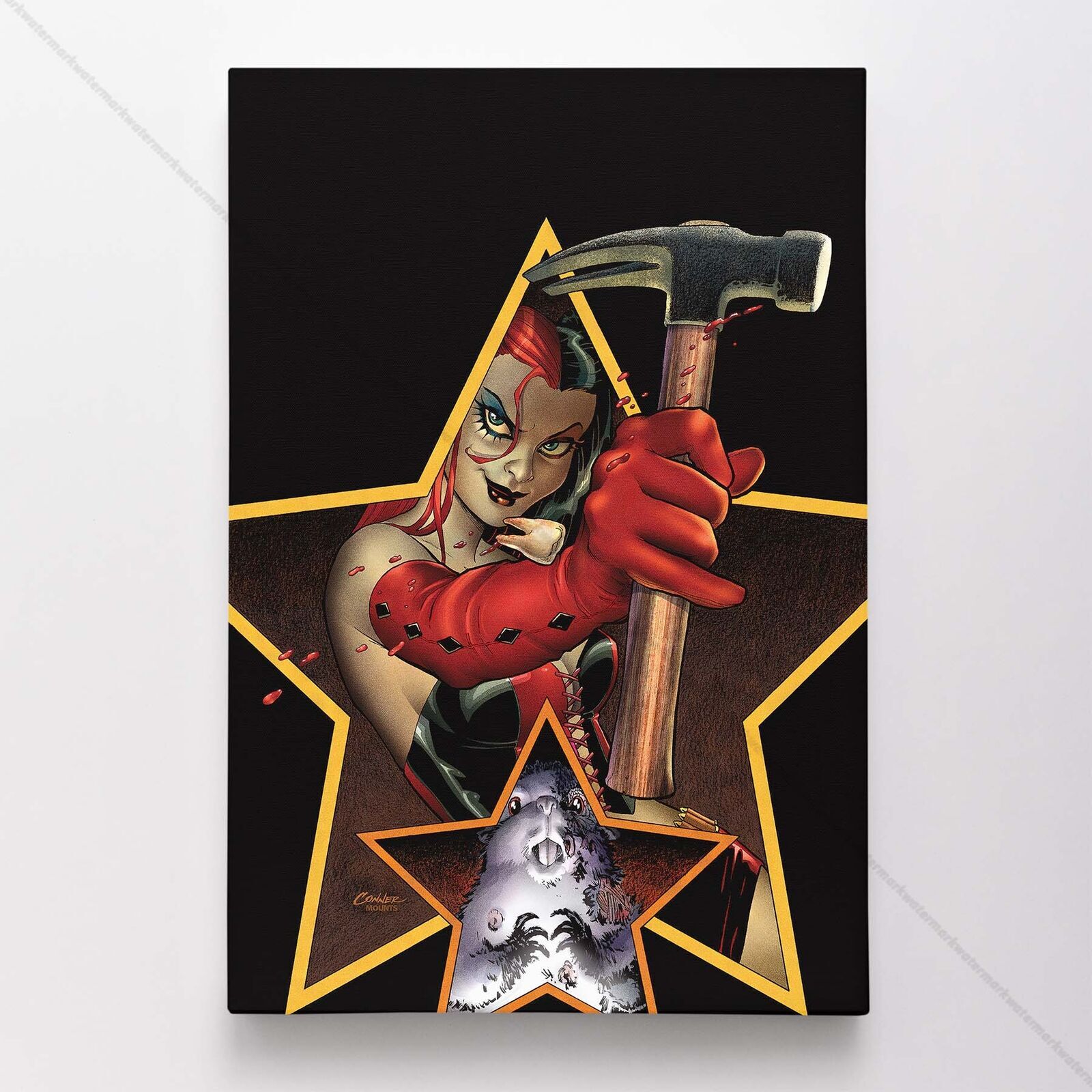 Harley Quinn Poster Canvas Superhero DC Comic Book Comics Wall Art Print #7640
