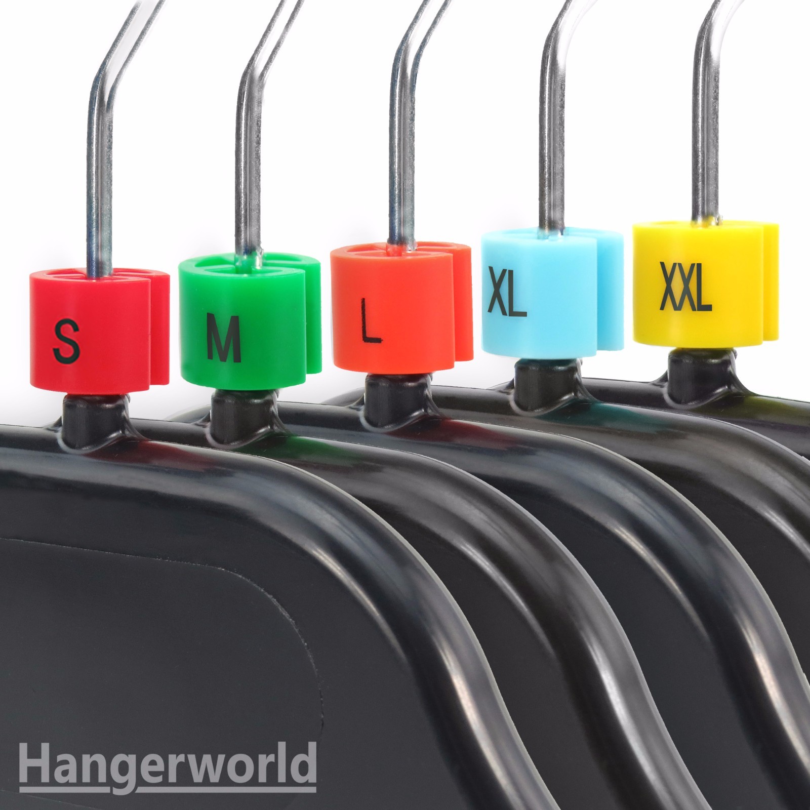 Hangerworld Coloured Size Cubes Retail Clothes Hanger Marker Tags S M L