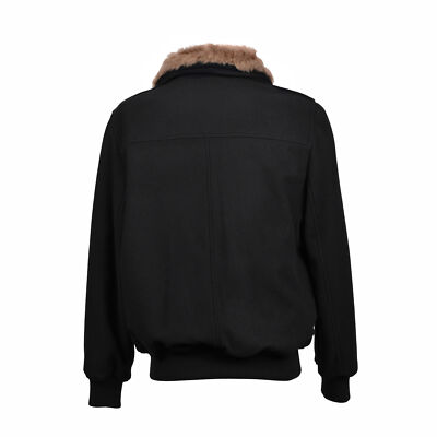 Pre-owned Brunello Cucinelli Men's Down Filled 100% Cashmere Bomber Jacket / Coat In Black, Nero