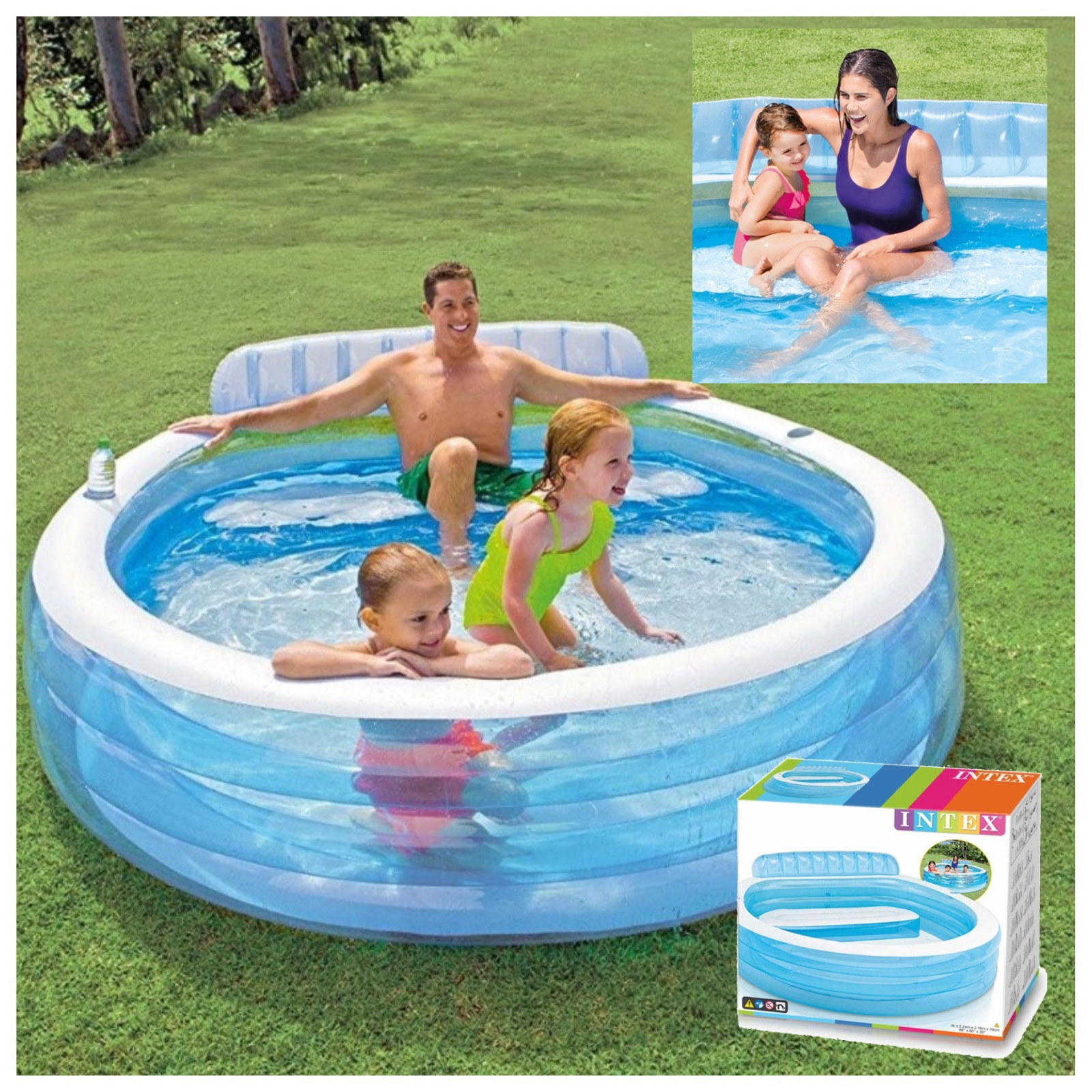 intex family pool with seats
