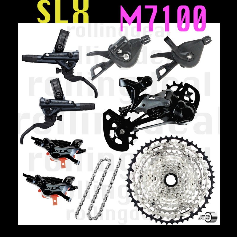 Shimano SLX M7100 1x12 Speed wo/Crankset 5pcs Groupset New