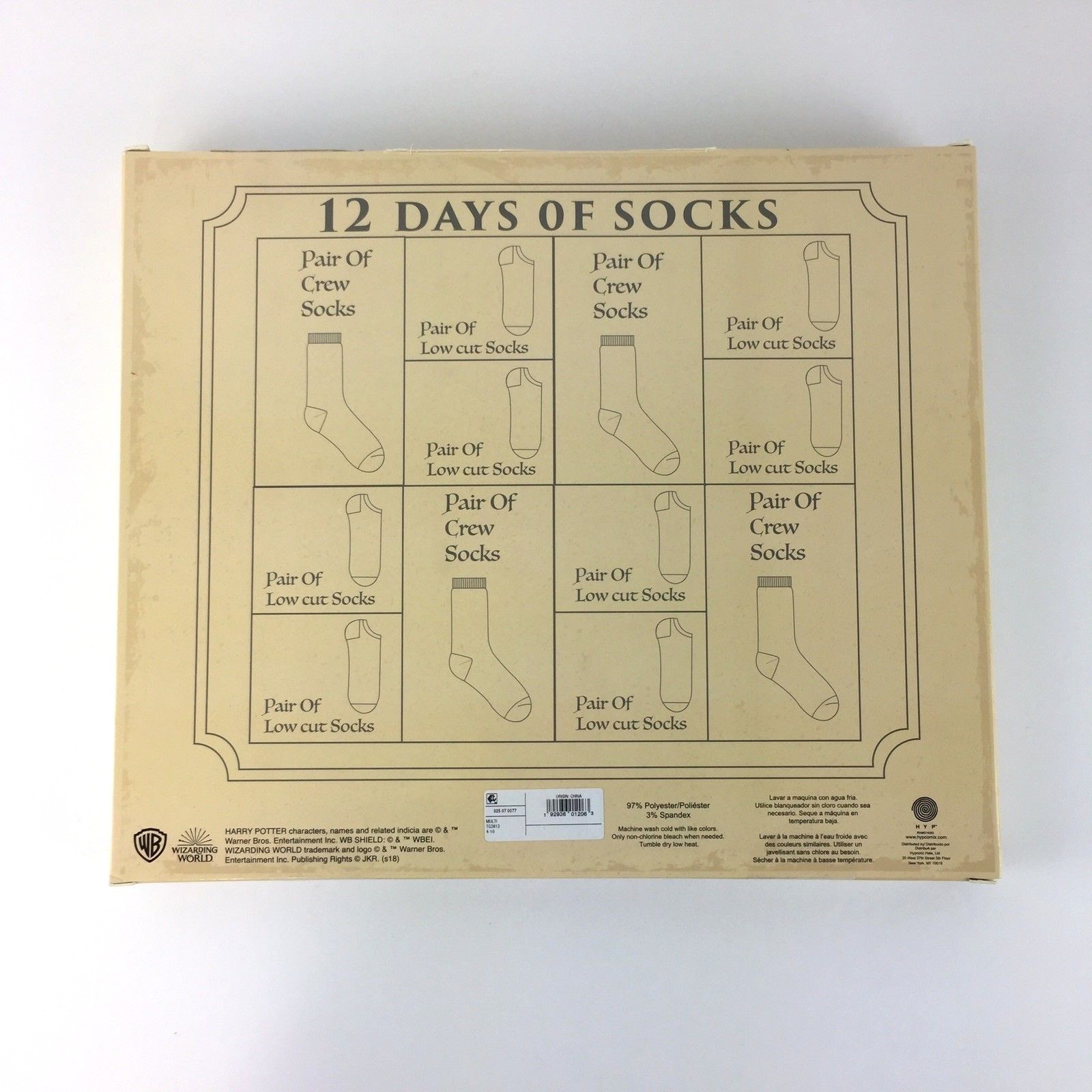 Harry Potter 12 Days of Socks Women's  Sz4-10 New