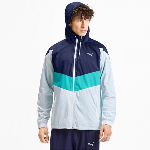 

[518449-02] Мужская КУРТКА Puma РЕАКТИВНАЯ ТКАНАЯ, White/blue/turquoise