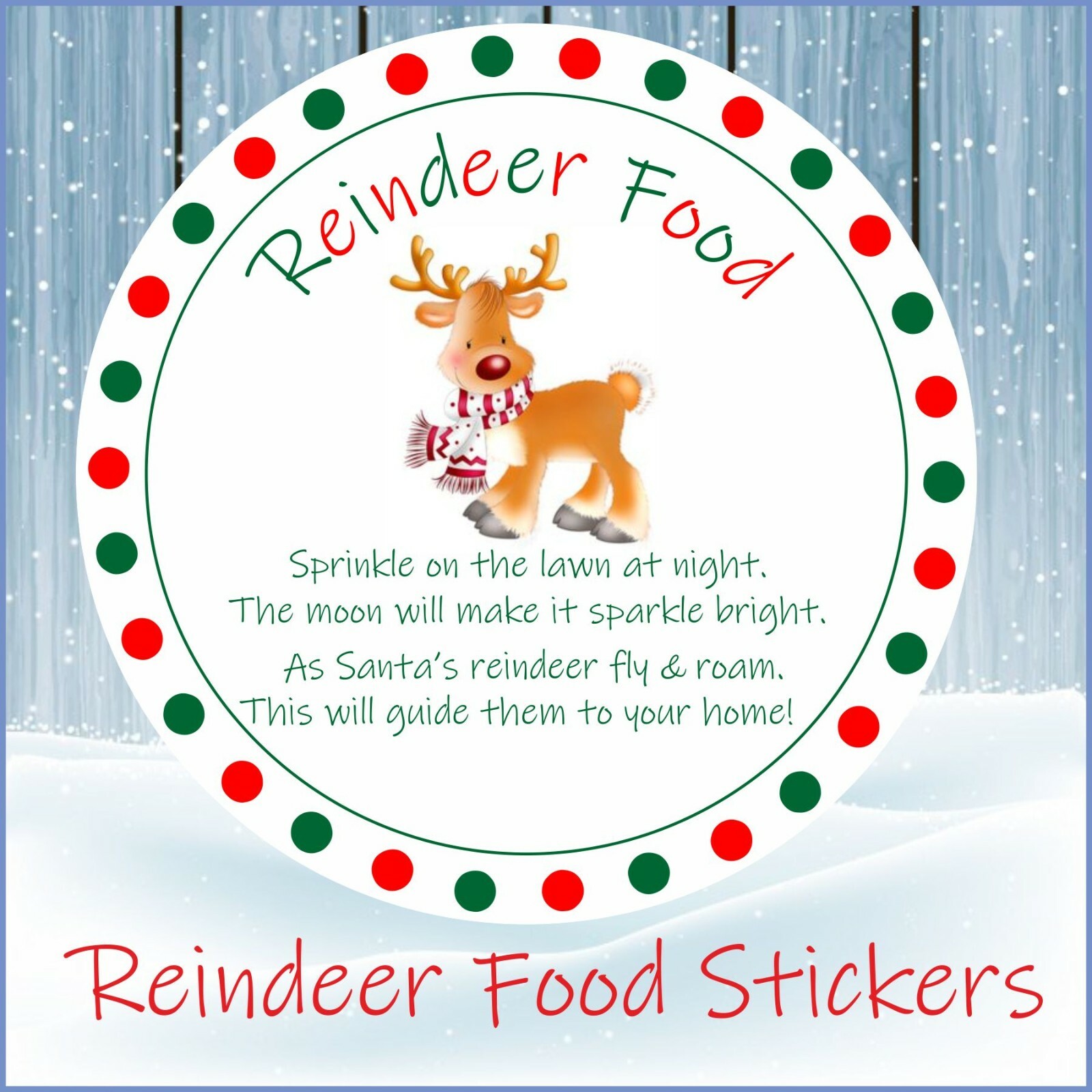 33-reindeer-food-christmas-stickers-labels-seals-school-fundraiser-cones-ebay