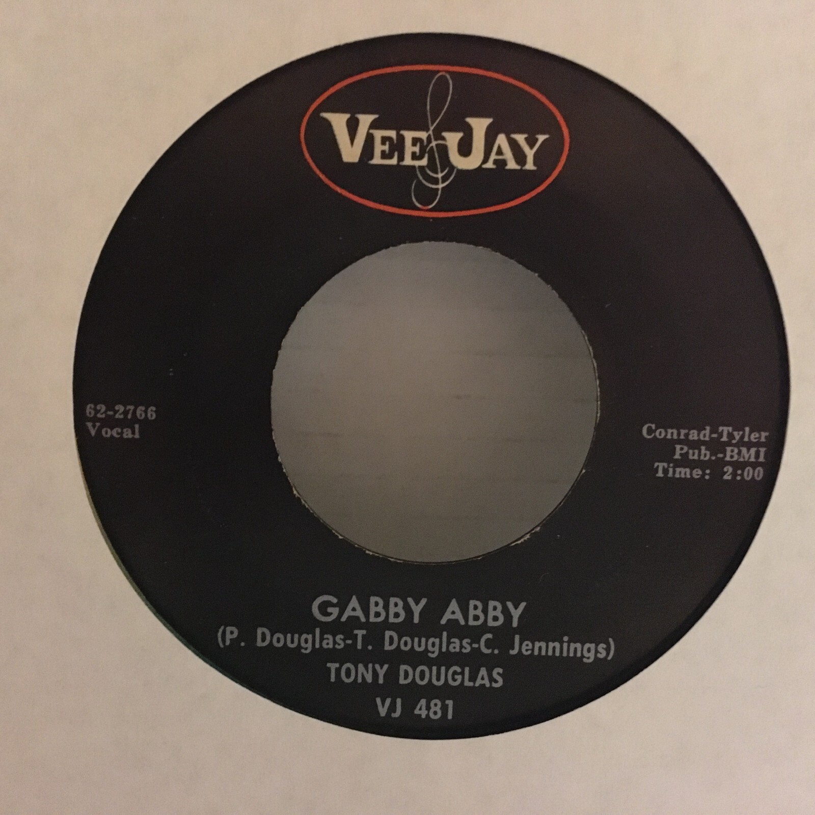 Tony Douglas Gabby Abby His And Hers VeeJay VJ 481 45 RPM