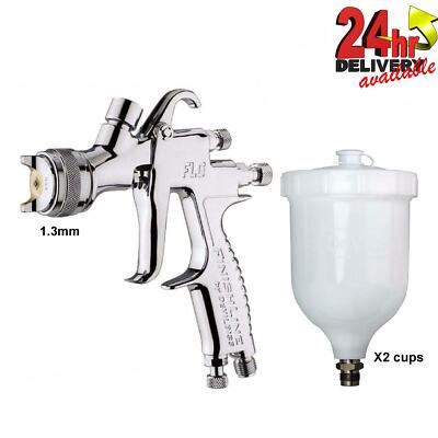 DeVilbiss FLG-5 1.3mm Paint Spray Gun Compliant Gravity Spraygun With Spare Cup