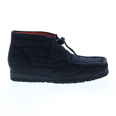 

Ботинки Clarks Wallabee 26168801 Мужские черные парусиновые ботинки на шнуровке Chukkas, Черный, Clarks Wallabee Boot