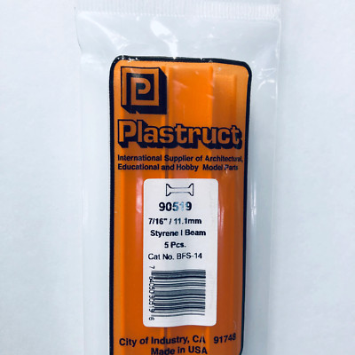 Plastruct 90519 Styrene I Beam 7/16''x 15'' (5)