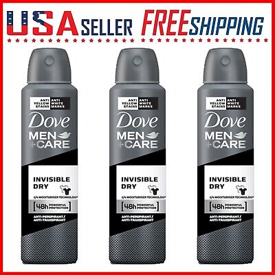 Dove Spray Men Invisible Dry Anti-Perspirant Spray Deodorant 150ml 5.07oz 3 Pack