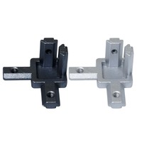 3 Eck Verbinder 3-Wege Silber, Schwarz für 2020 3030 4040 Alu Nut 6, 8 Profile