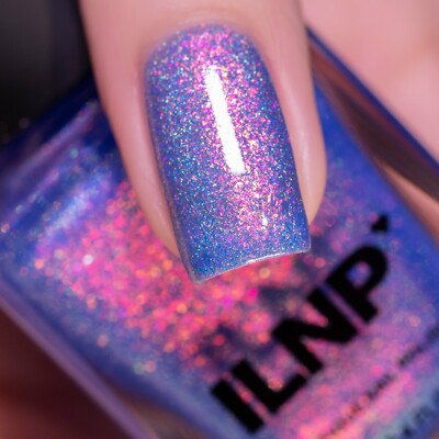 ILNP Pool Party - Vivid Iridescent Blue Holographic Jelly Nail