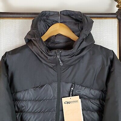 NEW 279 OUTDOOR RESEARCH Size 2XL 800 Down Mens Black Helium Hooded Jacket Coat eBay