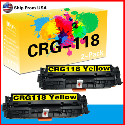 2PK CRG118 Yellow Toner Cartridge CRG 118 for MF8350Cdn MF726Cdw Printer