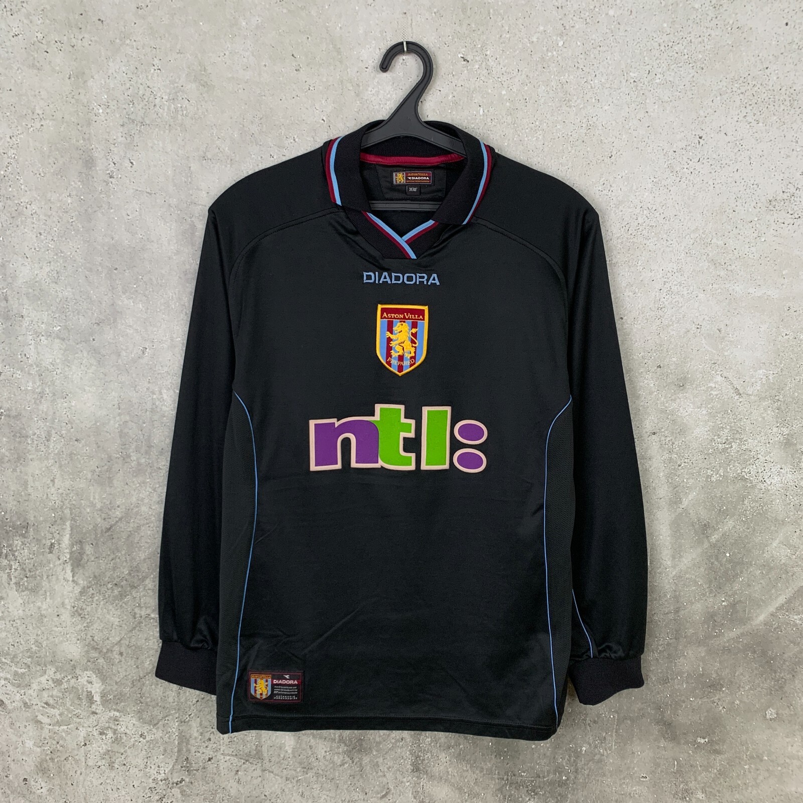 Reebok Aston Villa シャツ ASTON VILLA 2000 2001 AWAY FOOTBALL SHIRT REEBOK LONG SLEEVE