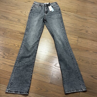 NWT American Tall Britney High Rise Bootcut Jeans Sz 28 / 37 Gray