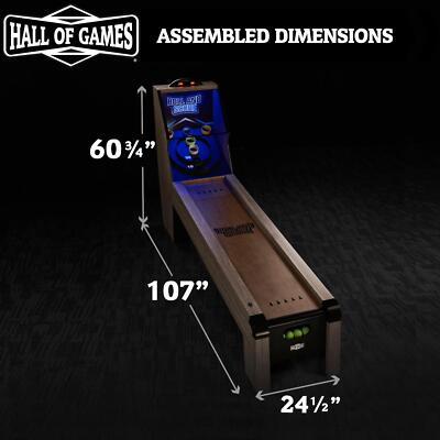 Classic Hall Of Games 9 Ft Roll And Score Game LED Lights And Electronic Scorer
