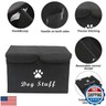 Dog toy box with lid dog storage organizer perfect basket for dog toys living room, playroom, closet, home organization and storage - Dog - Black