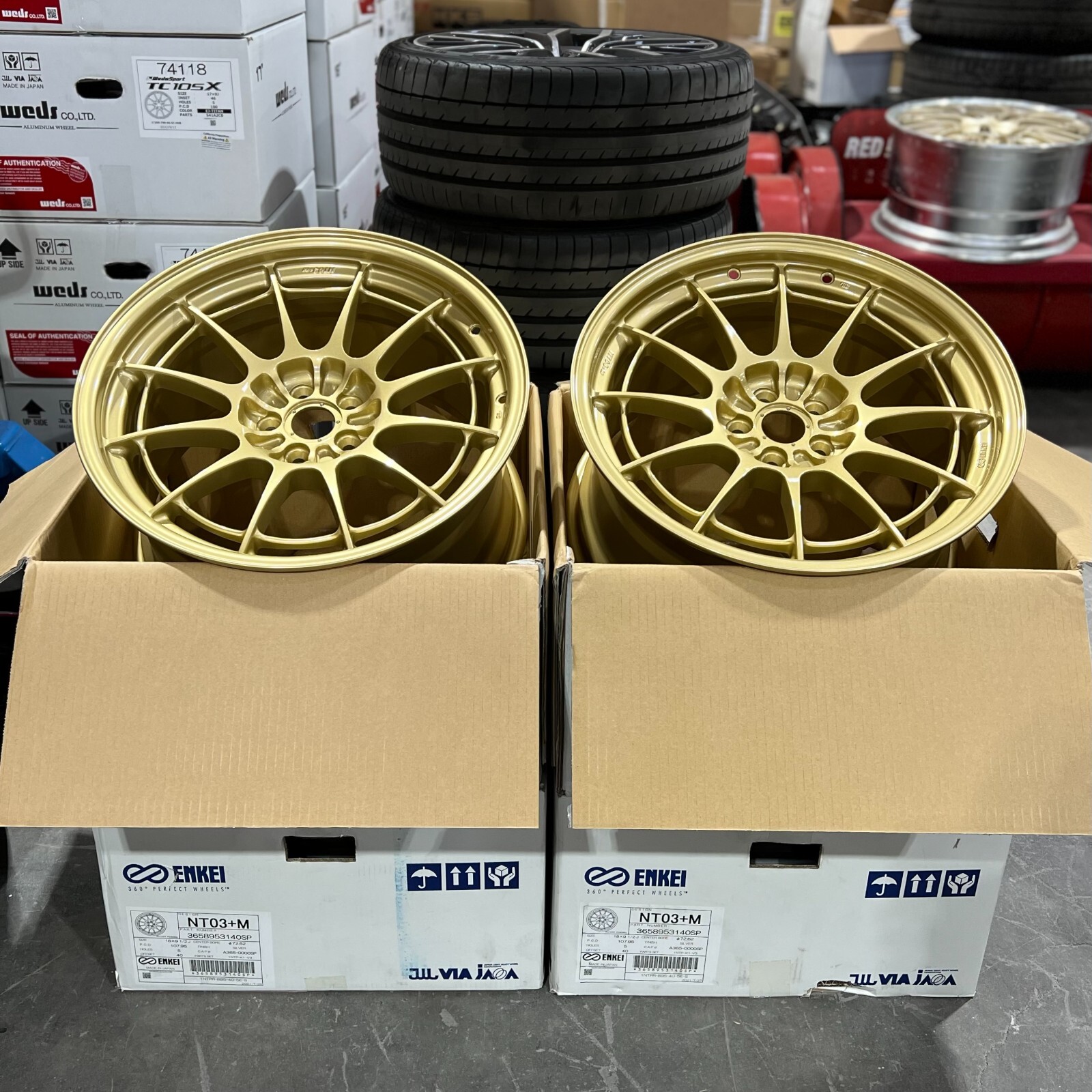 SET of 4 Enkei NT03+M 18x9.5 +40 5x114.3 Gold | eBay