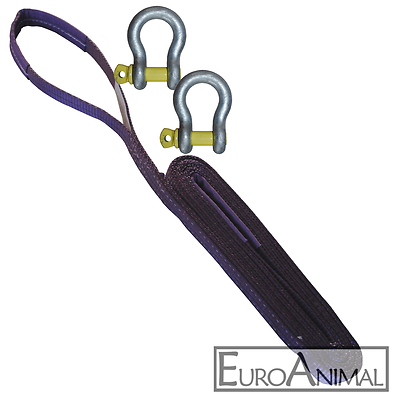 Abschleppseil 6m 6t + 2 Schäkel Bergegurt Abschleppgurt Baumgurt Off Road 4x4