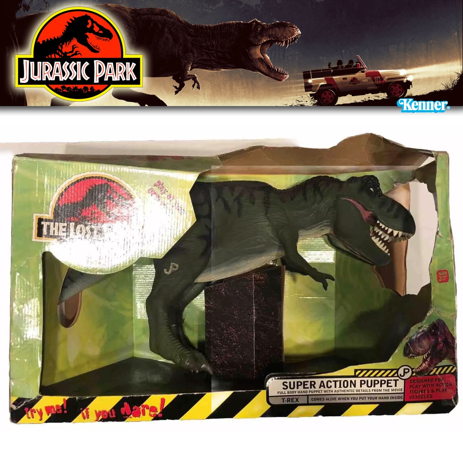 T-Rex Action Puppet ジュラシックパーク アクションパペット The Lost World Jurassic Park T-Rex Super Action Full Body