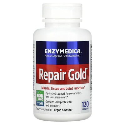 Enzymedica Repair Gold 120 капсул без казеина, без молочных продуктов, без яиц,