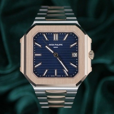 NEW UNWORN 2024 Patek Philippe Cubitus Two-Tone Blue Dial Rose Gold 5821/1AR