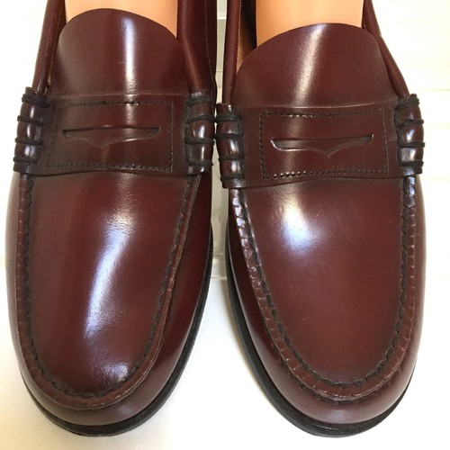 Vintage SEBAGO Men's Antiqued Brown Leather Penny Loafers Size 8.5E  I2