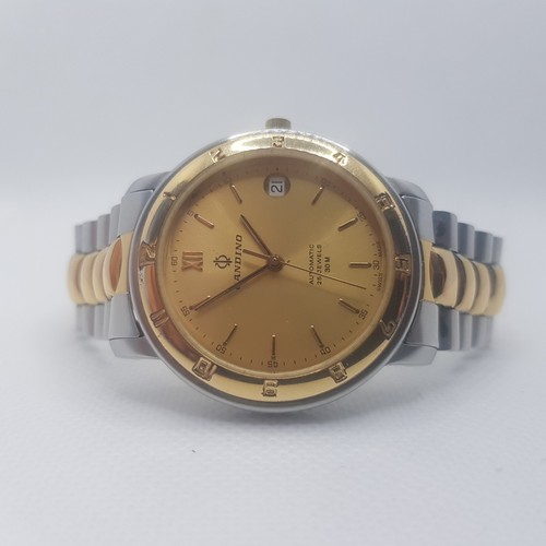 CANDINO 腕時計 Candino Two-Tone Steel Silver Dial Men's Automatic Swiss