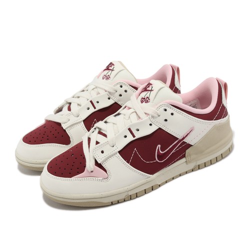 

Nike Wmns Dunk Low Disrupt 2 Team Red Ivory Women Casual Lifestyle FD4617-667, Красный, Wmns Dunk Low Disrupt 2