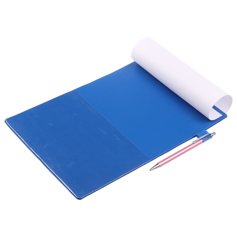 10 x A4 Clipboard PVC With Pen Holder Blue/Black Clip Board Clipboards