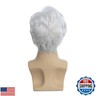 Baruisi Men Wigs Short White Wig Synthetic Heat Resistant Natural Halloween Cosplay Hair Wig