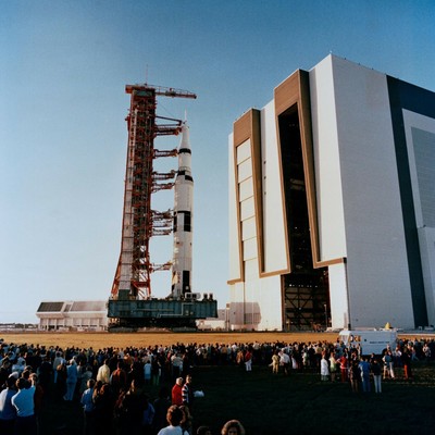 Apollo 16 Saturn V leaves VAB on crawler Photo Print