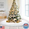 iMucci 72inch Large Wool Fur Christmas Tree Skirt 2024 Update Snowy White Wool Fur Xmas Tree Skirt Christmas Home Holiday Party Decorations