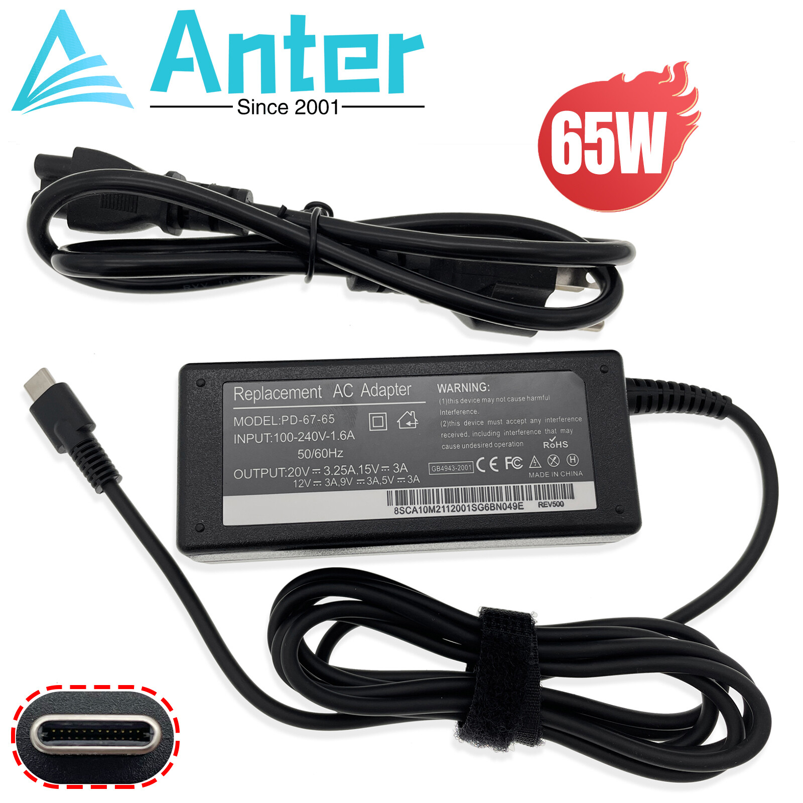 Charger For Razer Book 13 Uhd+ Touch&ndash; 2020 Usb Type-c