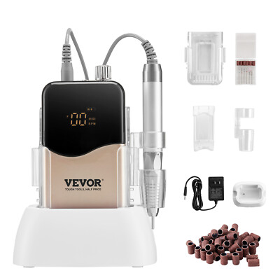 VEVOR Electric Cordless Nail Drill with 35000RRM Brushless Motor & Charging Base