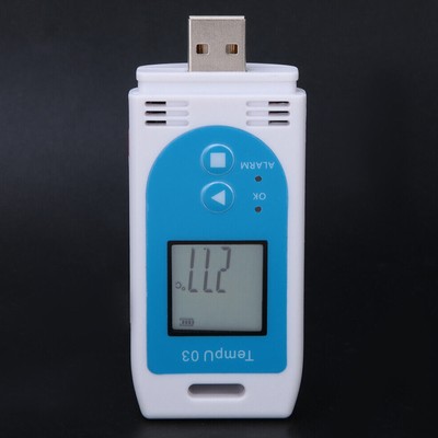 LCD USB Temperature Data Logger USB Reusable Temperature and Humidity Logger