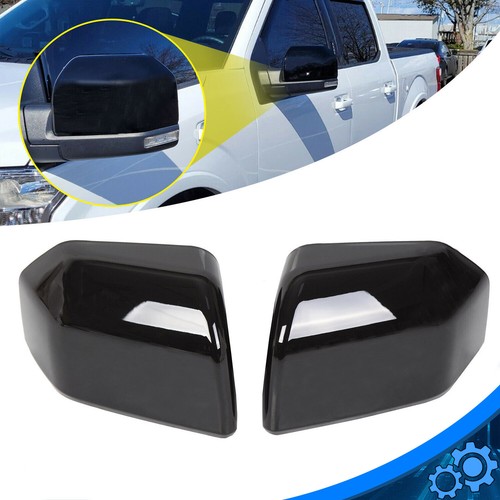 Для Ford F150 2015-2020 гг. Верхние глянцевые черные сменные накладки на зеркала, колпаки F-150