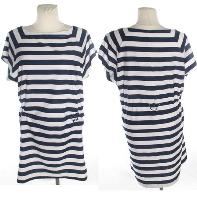 BNWOT Helly Hansen Marine Blue Striped Sports Dress Knee Length M
