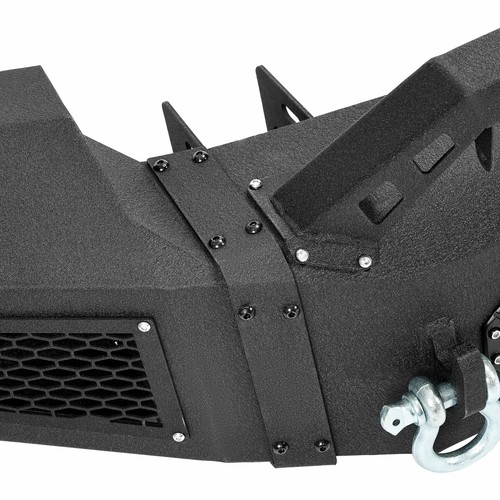 Black Steel Front Bumper Assembly W/LED Spotlights For GMC Sierra 1500 2007-2013