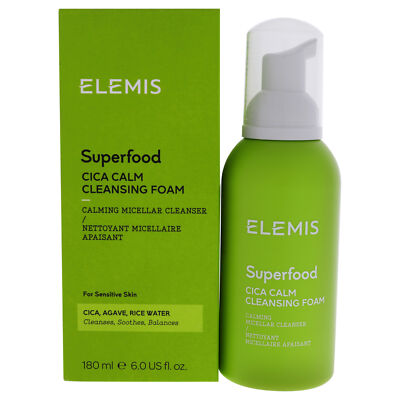 Superfood Cica Calm Cleansing Foam by Elemis for Women - 6 oz Cleanser