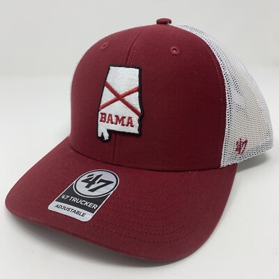 Alabama Crimson Tide  47 Brand Trucker Razor Red Mesh Snapback Hat Cap OSFA NEW