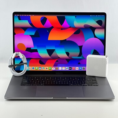 16'' MacBook Pro 2.6 i7 32GB RAM 1TB SSD 5500M Gray Touch Sonoma Warranty + Good