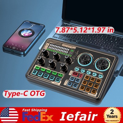 SK600 Live Streaming Voice Changer Sound Mixer Board Bluetooth Audio Sound Card