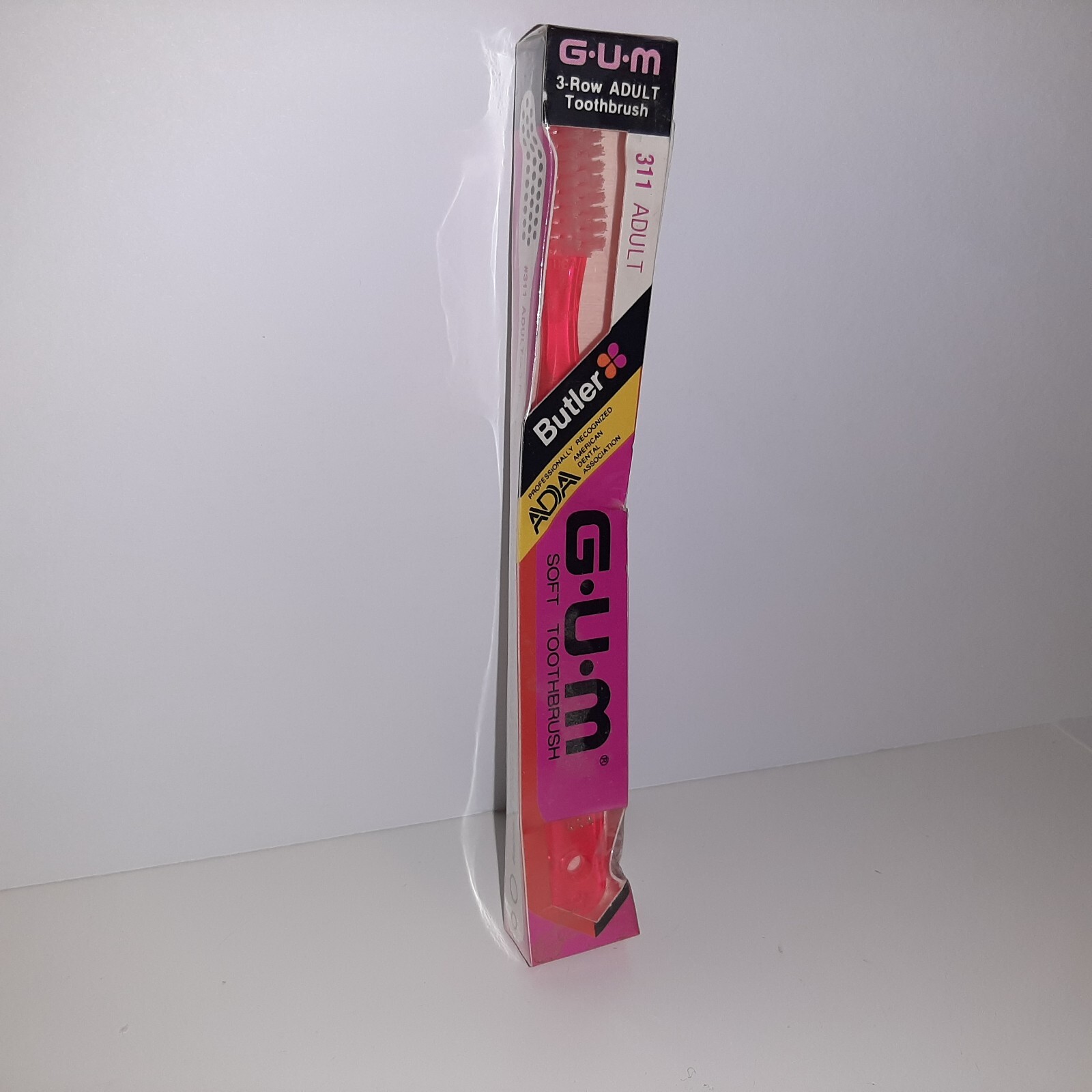 Stimulator Tip Neon New Vintage Butler Gum 411 Regular Soft Toothbrush