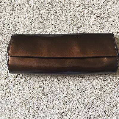 NWT Ann Taylor Bronze Patent Ombre Clutch