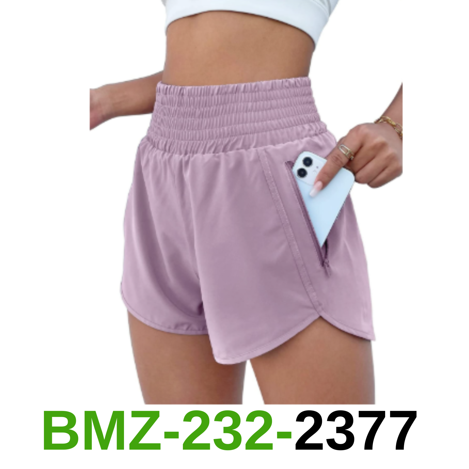 BMJL Women's High Waisted Athletic Shorts Pocket Workout Shorts Gym Sporty, L