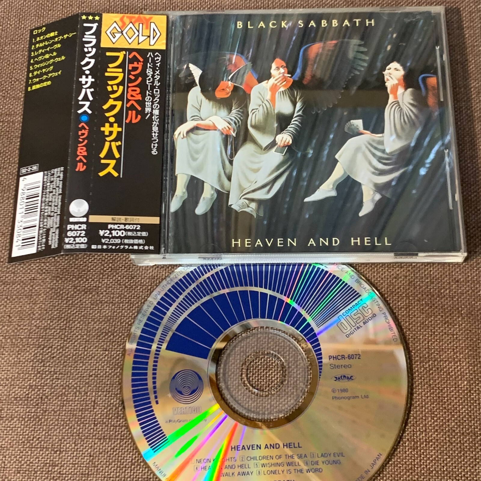 BLACK SABBATH Heaven And Hell JAPAN CD PHCR-6072 OBI 1992 BLACK SABBATH Heaven And Hell JAPAN CD PHCR-6072 OBI 1992