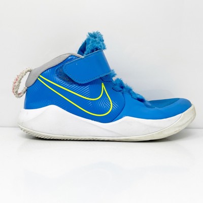 Nike Boys Team Hustle D9 FF CT4063-400 Синие баскетбольные кроссовки, размер 13C